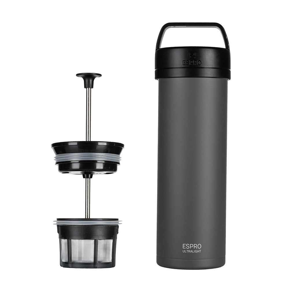 ESPRO P0 Ultralight Travel Coffee Press - Grey (16oz / 473ml)