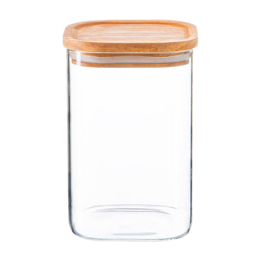 Jeeves & Jericho Square Glass Tea Storage Jar - Medium