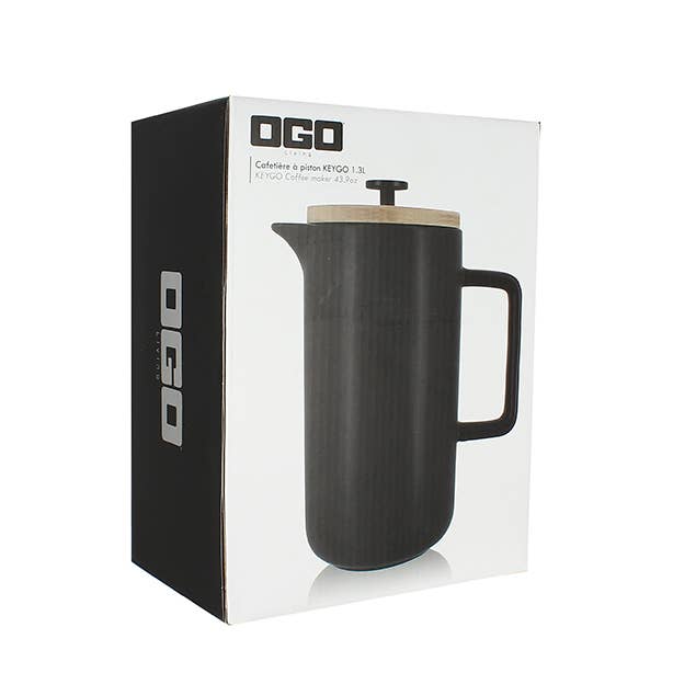 Keygo Black Matt Porcelain French Press 1.3L