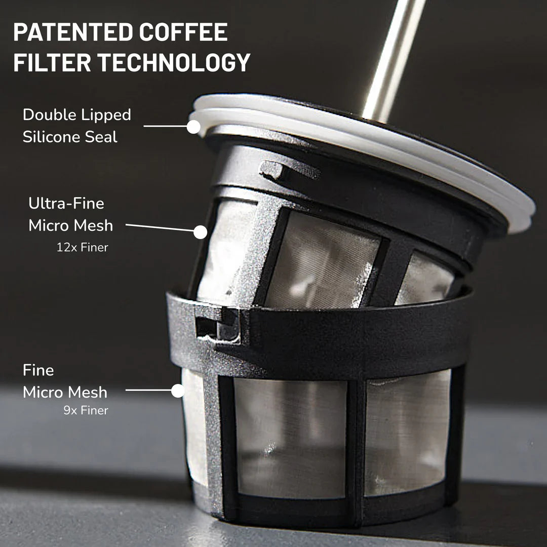 ESPRO P0 Ultralight Travel Coffee Press - Grey (16oz / 473ml)