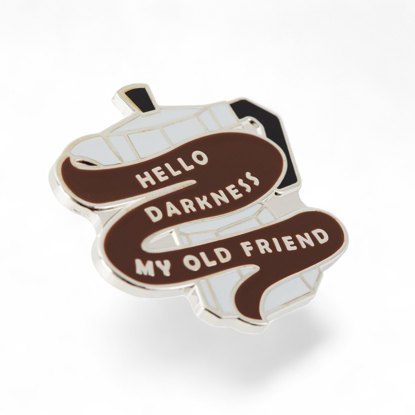Hello Darkness Coffee Enamel Pin