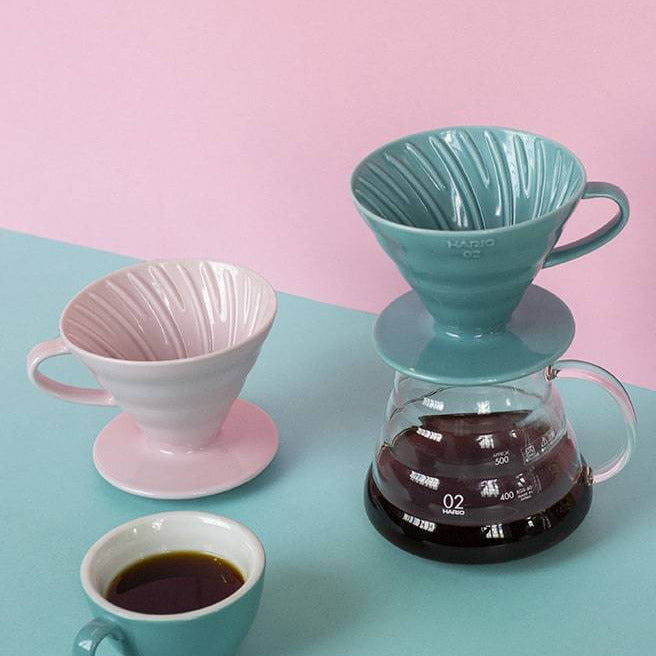 Hario V60 Ceramic Coffee Dripper Blue - Size 02