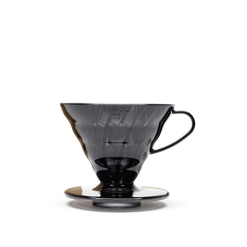 Hario V60 Coffee Dripper Set Transparent Black Size 02