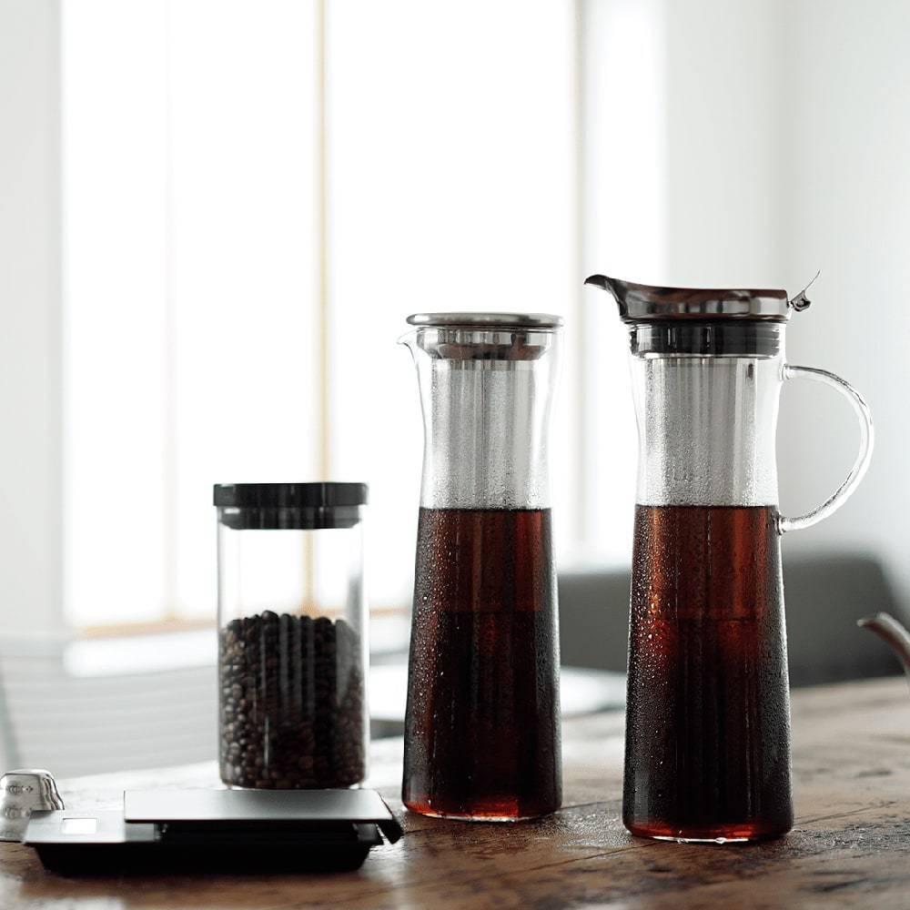 Hario Glass Coffee Bean Canister (Black) 800ml