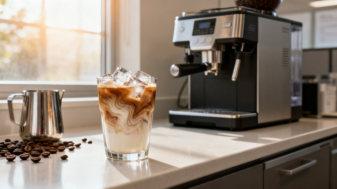 Crafting the Perfect Iced Flat White in Your Office