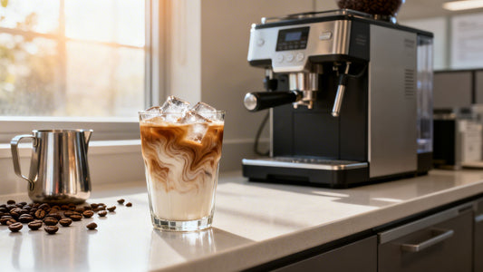 Crafting the Perfect Iced Flat White in Your Office