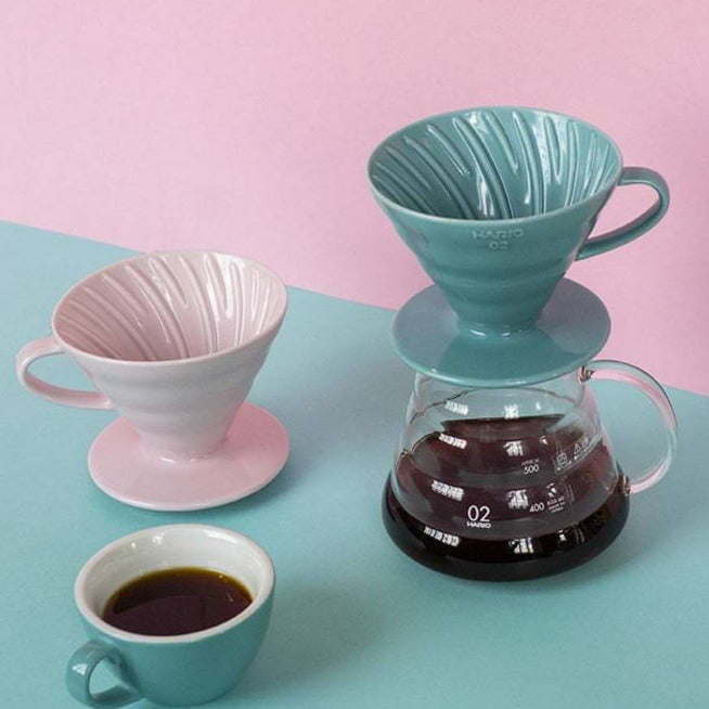 Hario V60 Ceramic Coffee Dripper Turquoise - Size 02