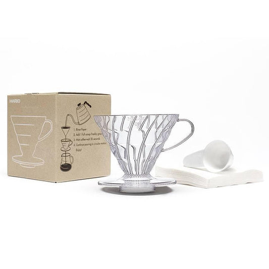 Hario V60 Coffee Dripper Set Transparent Size 02